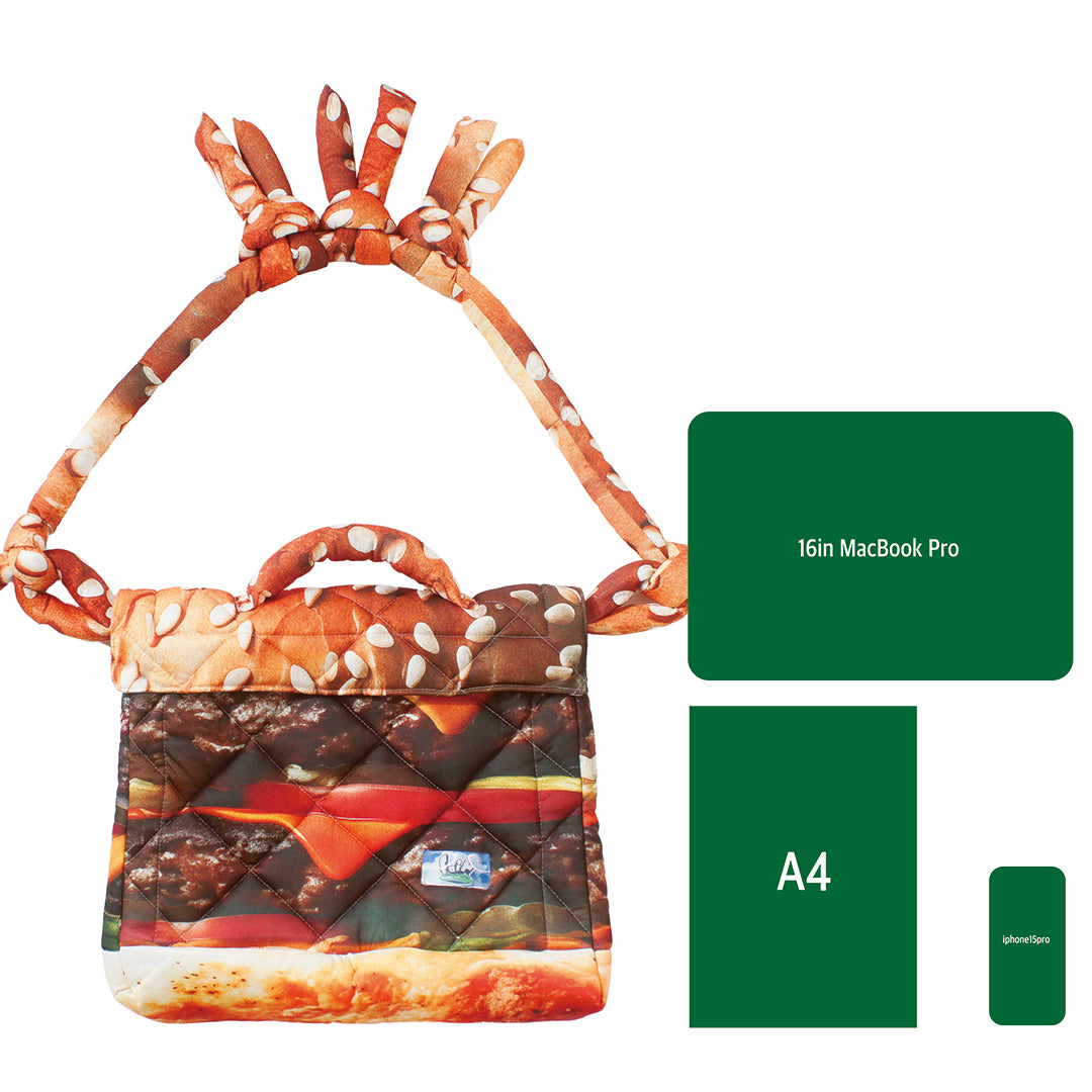 Print quilting bag-cheese burger ver.